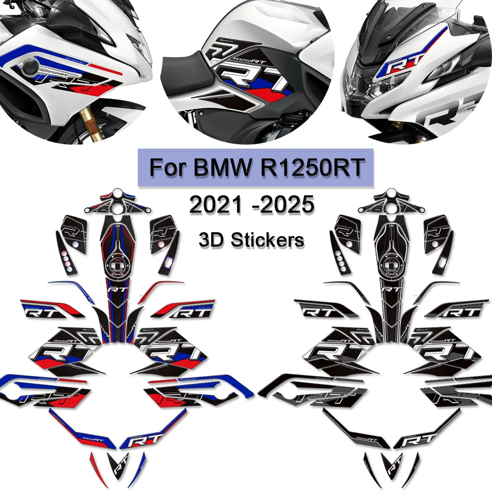 Motorcycle Protector Tank Knee Pad Grips Gas Fuel Oil 3D Stickers Decals For BMW R1250RT R 1250 RT R1250 2021 - 2025