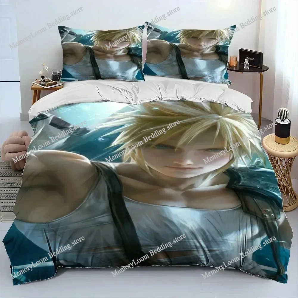 3D Print Final Fantasy Series Games Bedding Set Duvet Cover Bed Set Quilt Cover Pillowcase Comforter king Queen Size Boys Adult