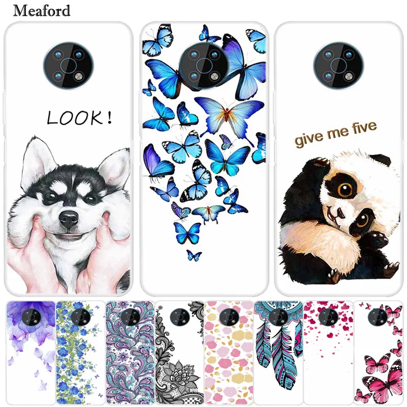 For Nokia G50 5G Case Transparent Silicone TPU Soft Cover Phone Case For Nokia G50 5G TA-1358 Shockproof Cute Coque Flower Funda