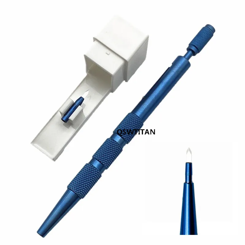 1Set Hair Follicle Implanting Blade Titanium Sapphire Hair Transplant Pen for Eyebrow Beard Implanting Pen Hair Expansion Tool