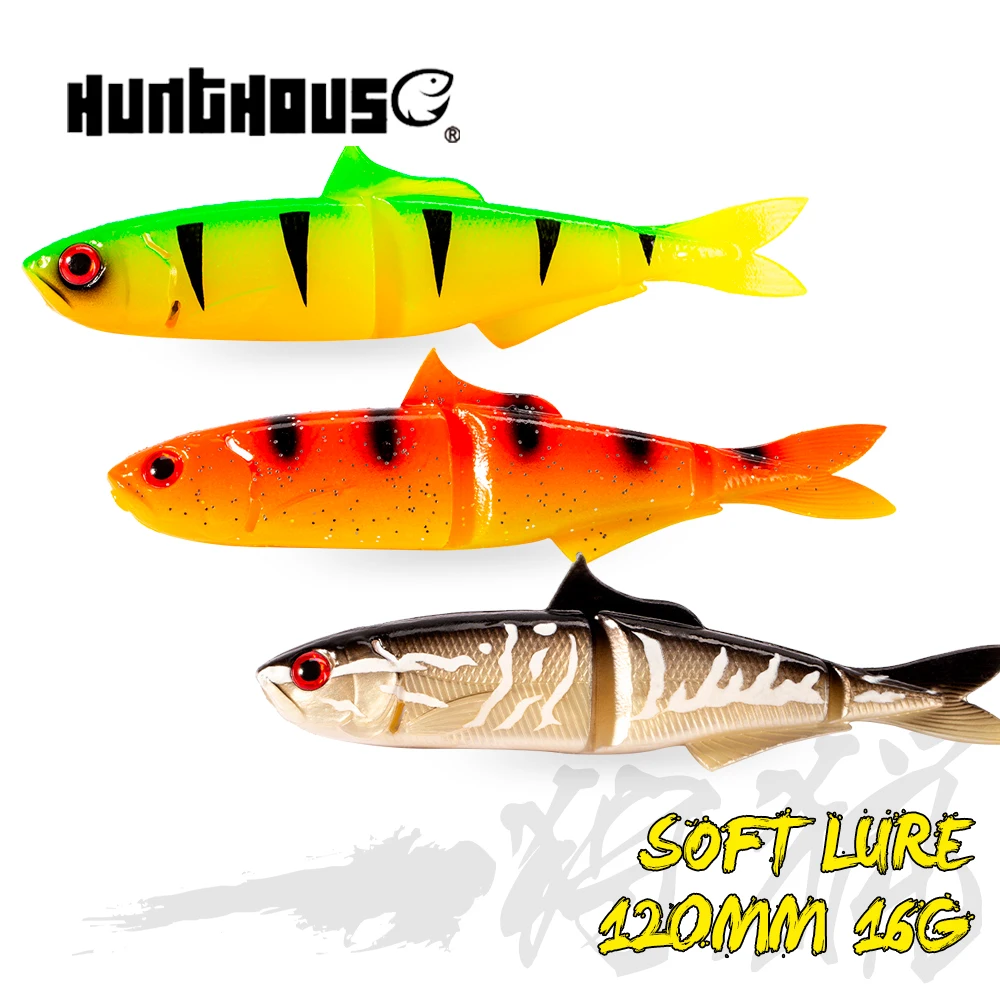 

Hunthouse Soft Fishing Lure Play Cannibal Artificial Bait 3PCS 120mm/16g PVC Wobbler Silicone Swimbait For Pike Trout Catfish