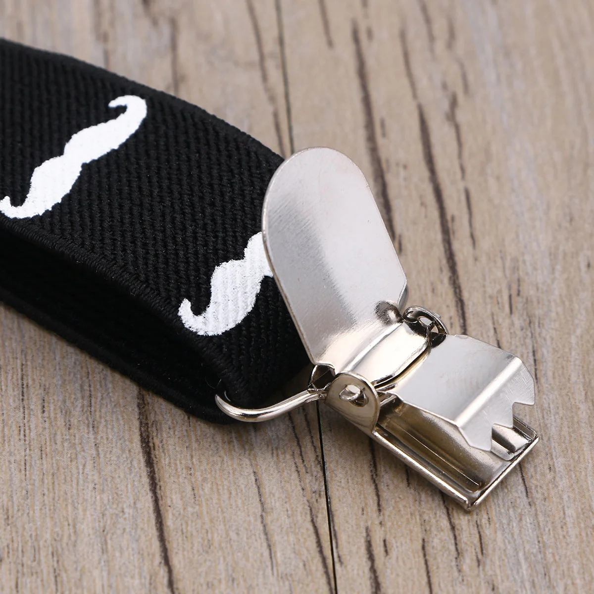 

1Pcs Suspenders Adjustable Y-Back Cartoon Beards Pattern Elastic Clip Buckle Braces for Suspenders