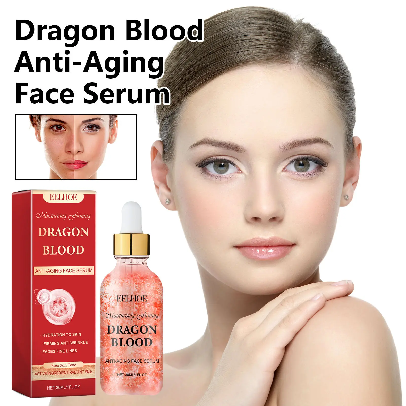 Drachenblut-Serum, Gesichtsstraffung, Aufhellung, verjüngend, Anti-Aging, Falten, Gesichtspflege, Feuchtigkeitscreme, koreanische Kosmetik, 30 ml