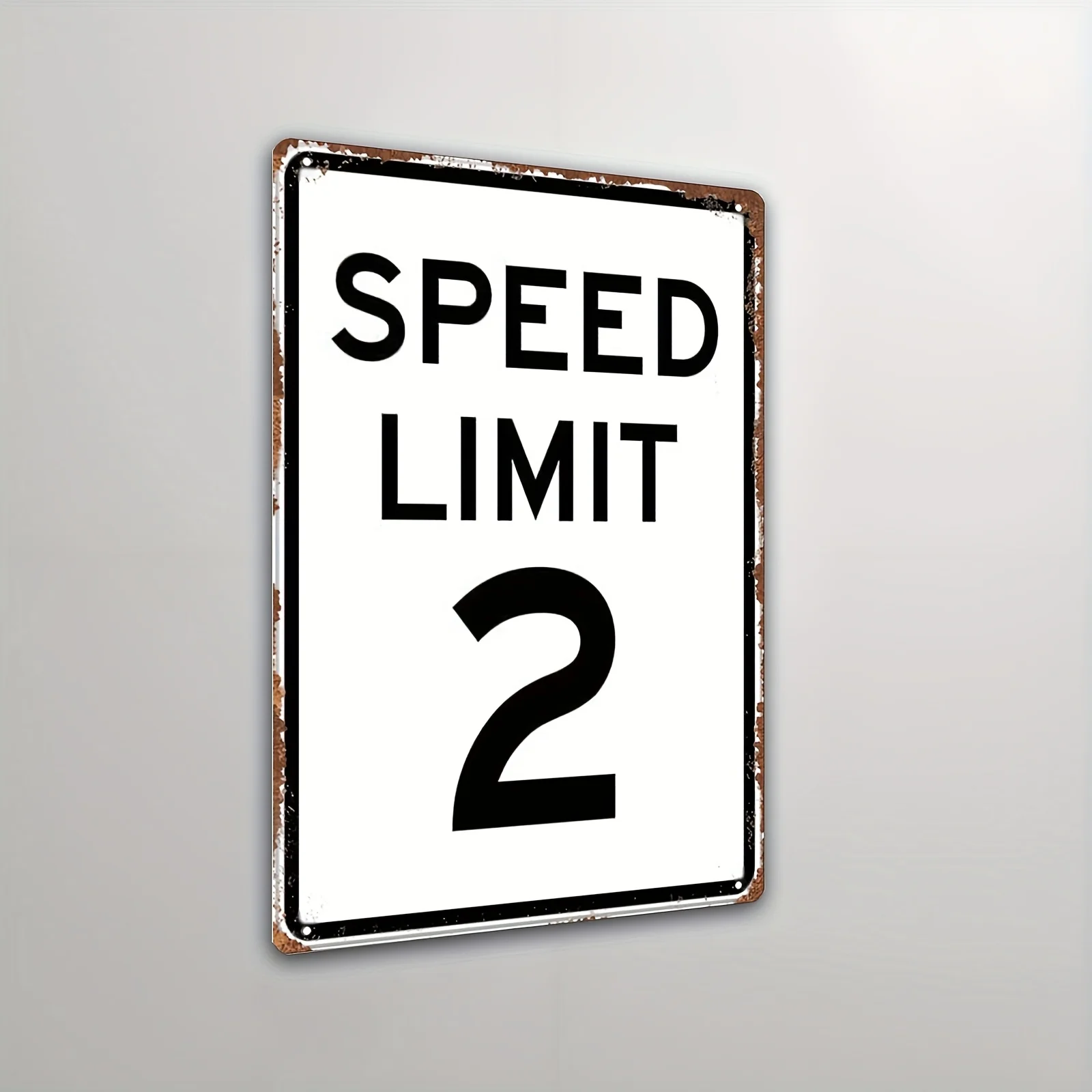 CIFBUY Retro Speed Limit 2 Aluminum Wall Art Waterproof Decor for Home Garage Porch Garden Patio