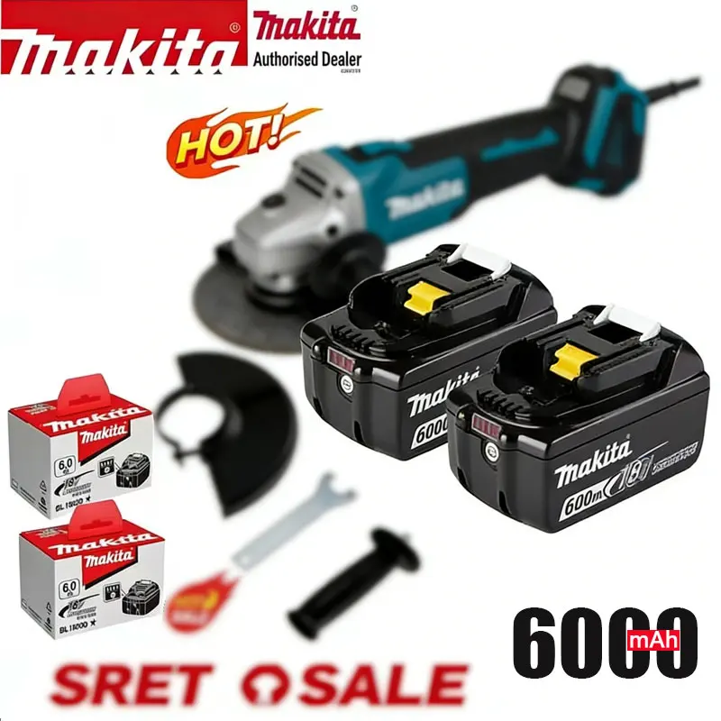 

Makita 6.0Ah 18V rechargeable battery compatible with 125mm DGA404 electric angle grinder high-power cutting and polishing machi