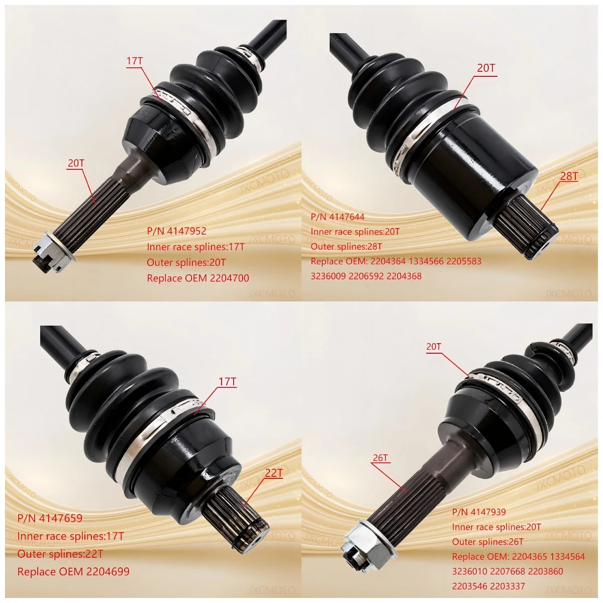 КОМПЛЕКТ ДРУЖЕНИЯ CV для SPORTSMAN ETX EFI/MD15 2204699 2204700 2204364 2204365