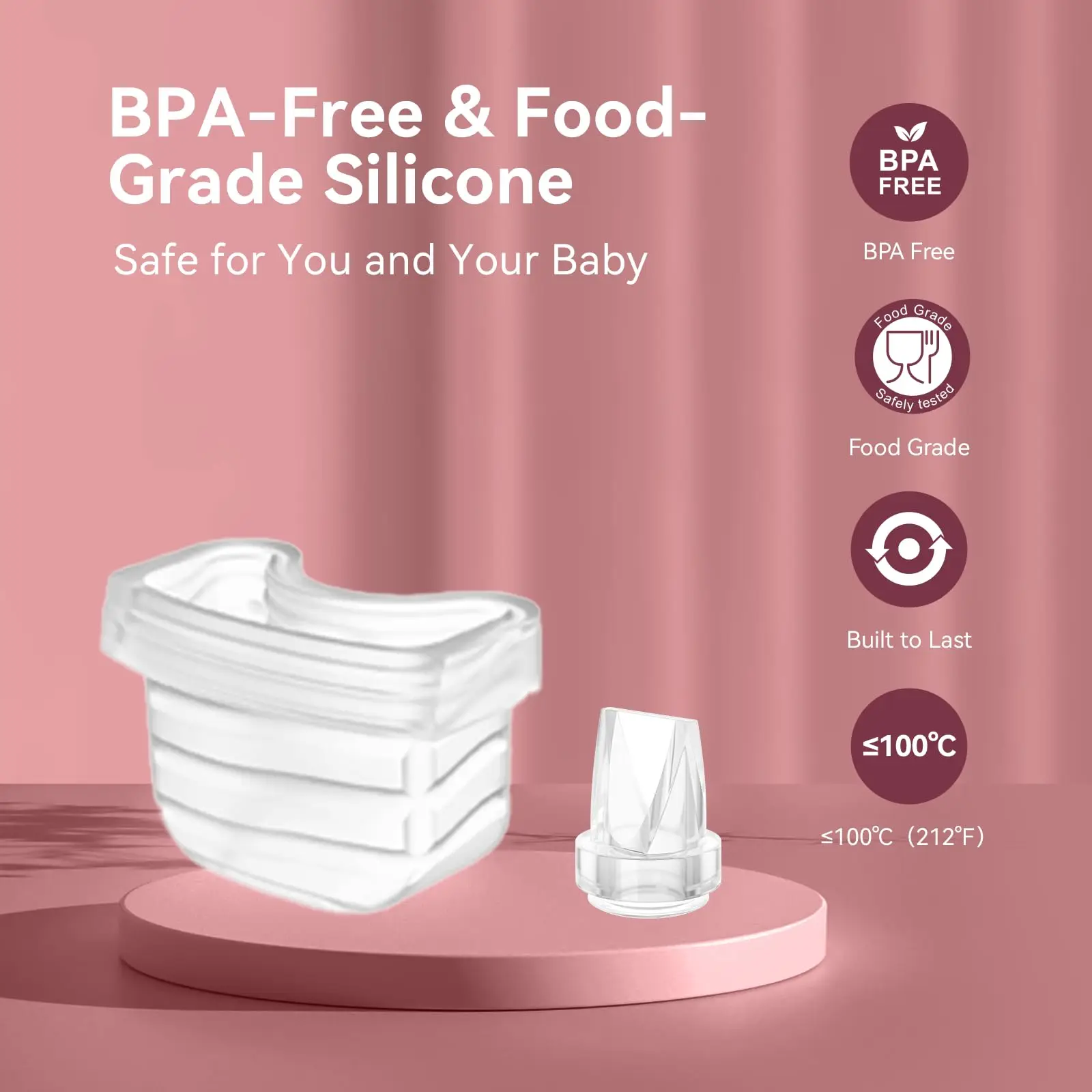 Wearable Breast Pump Accessories, Replacement Pump Parts Milk Collector Cup Compatible with MOMMED S18 S21