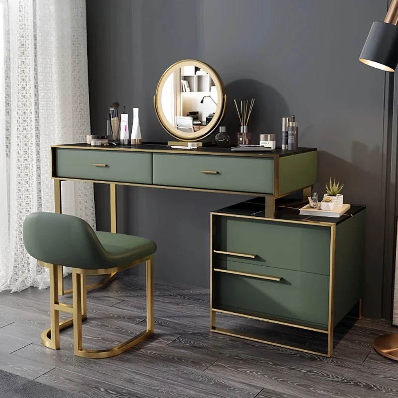 

Designer Luxury Vanity Table Nordic Modern Style Aesthetic Bedroom Dressing Table Girls Makeup Tocador Maquillaje Furniture