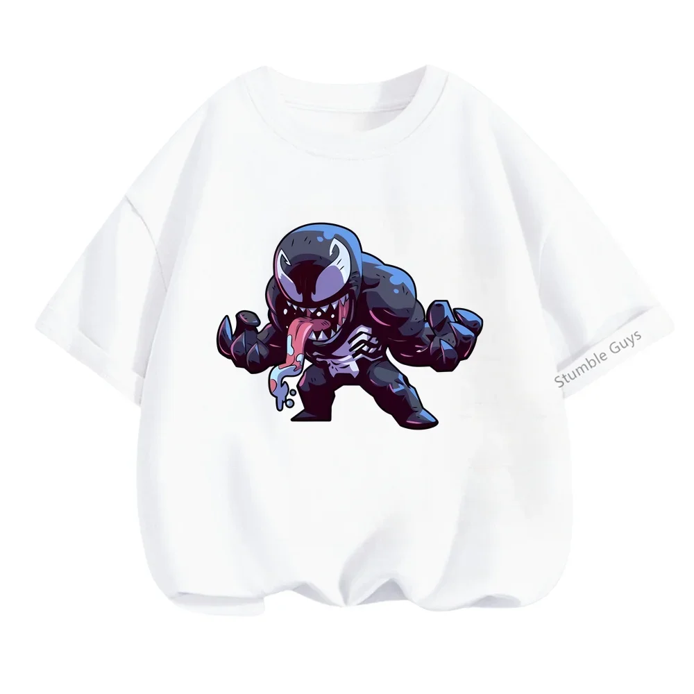 3-14 Years Kids Boys Venom Short Sleeve 3d T-shirts Tops Clothes Baby Boys Print Tees Children Clothing Kids Cartoon Outfit