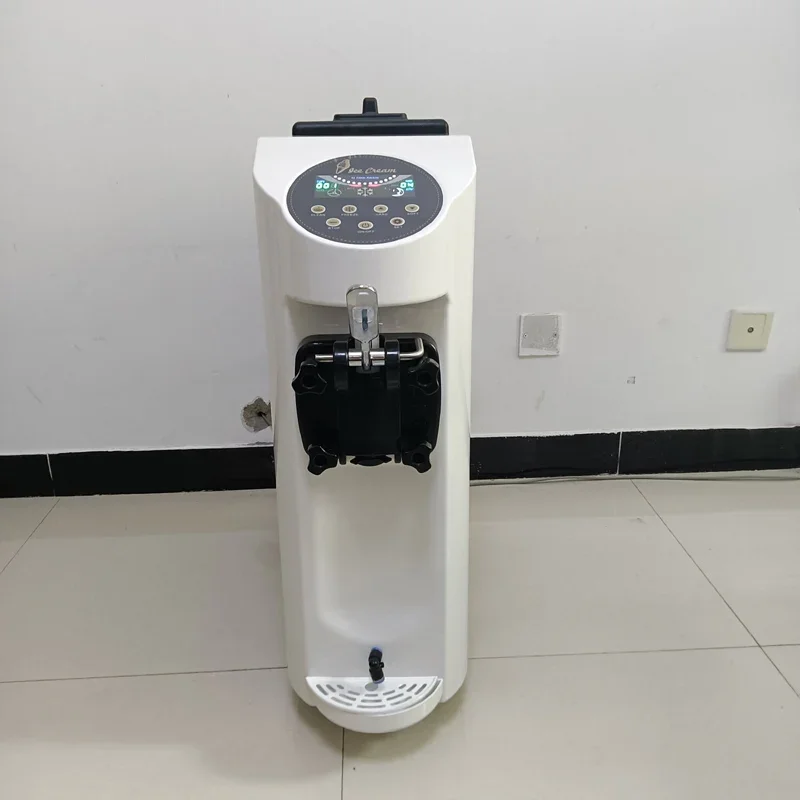 آلة آيس كريم فاخرة بنكهة واحدة لسطح المكتب آلة آيس كريم صغيرة محمولة آلة آيس كريم ناعم القوام