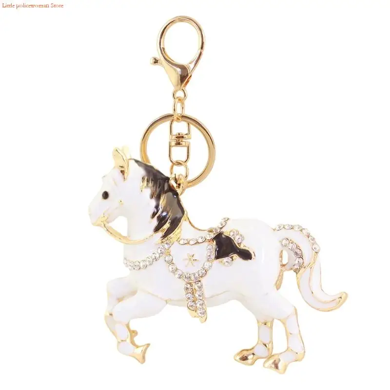 F92D Decorative Alloy Horse Keychain Fun Pendant Adorns Your Essential Beautifully