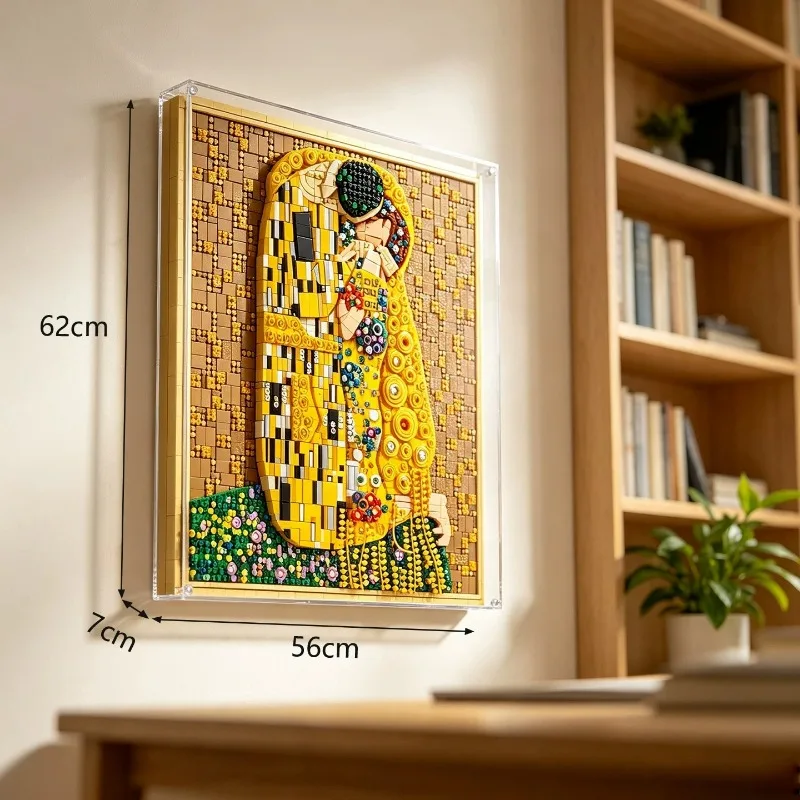 Dust-proof display and storage box for LEGO 31221 Art Painting (Kiss), no LEGO bricks included
