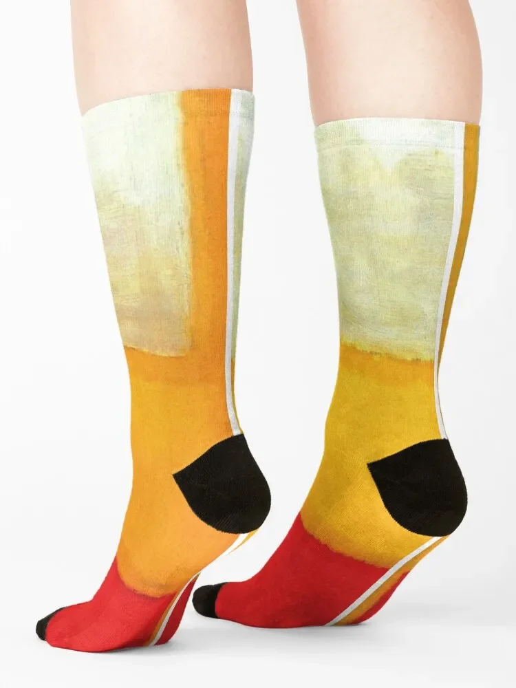 مارك rothko الجوارب الرجبي مع طباعة جوارب ساخنة رجل الجوارب النساء الرجال بالجملة التدفئة جورب مضحك هدية امرأة الجوارب الرجال #4
