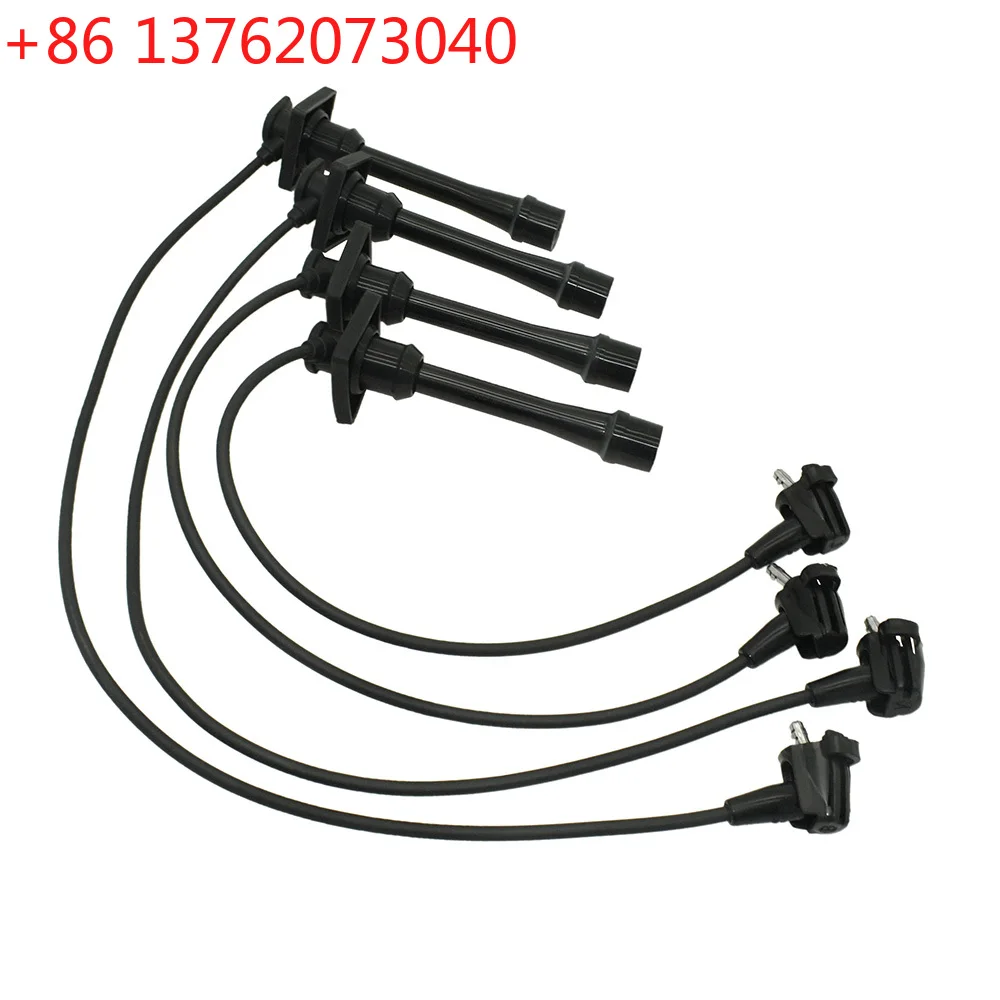 4X Spark Plugs Ignition Cable 90919-22327 9091922327 For Toyota Corolla 1.6L 1.8L 1993-1997