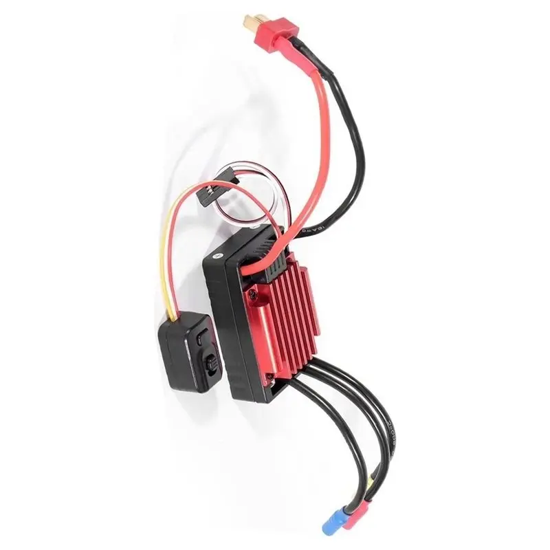 BEDW-Waterproof 35A RC Brushless ESC 2-3S Lipo Programmable For 1/14 1/16 1/18 RC Car Crawler Off-Road Truck Parts Red view 4