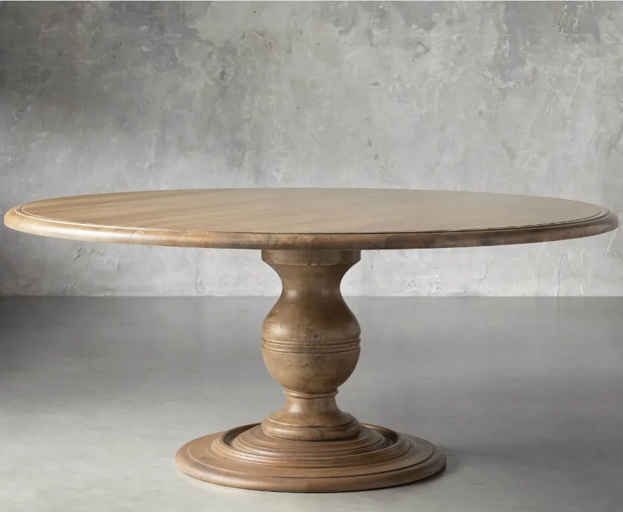 @#Wooden Dining Table High End Handcrafted Luxury Antique Indoor Furniture Round Dining Table