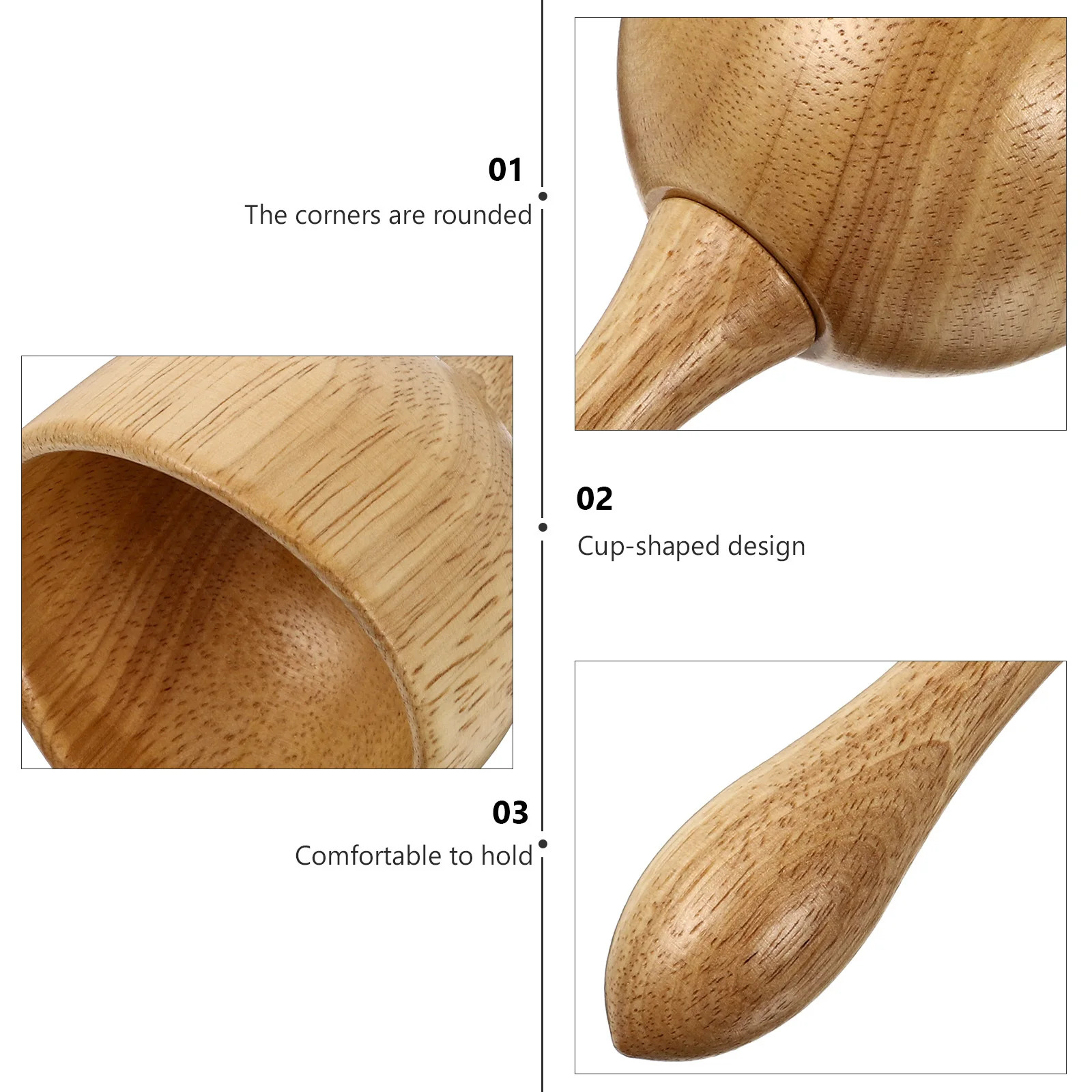 

1Pcs Torch Cup Massager Wood Color Rounded Edge Cupping Therapy Gua Sha Massager Body Care Tool Gua Sha Massage Tool