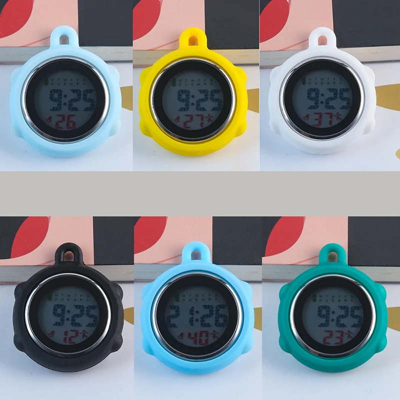 Montres de poche à affichage électronique numérique multifonctions pour femmes, hommes, étudiants, enfants, horloge, porte-clés, breloque