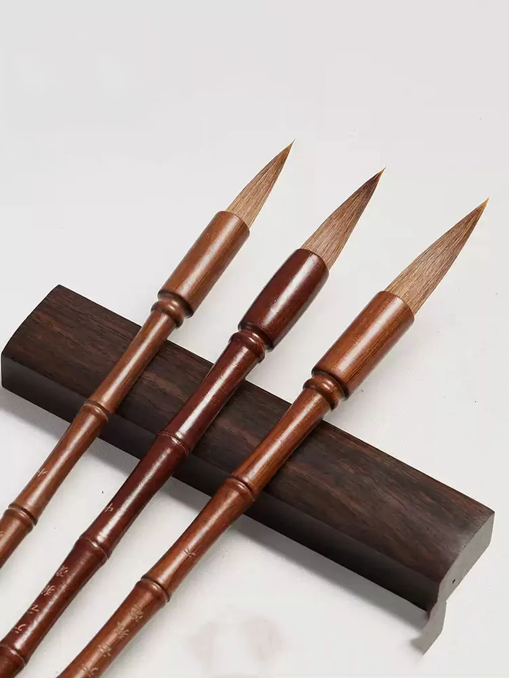 professional-weasel-hair-calligraphy-brush-bamboo-handle-pure-wolf-hair-for-regular-running-script-chinese-art-supplies-for-be