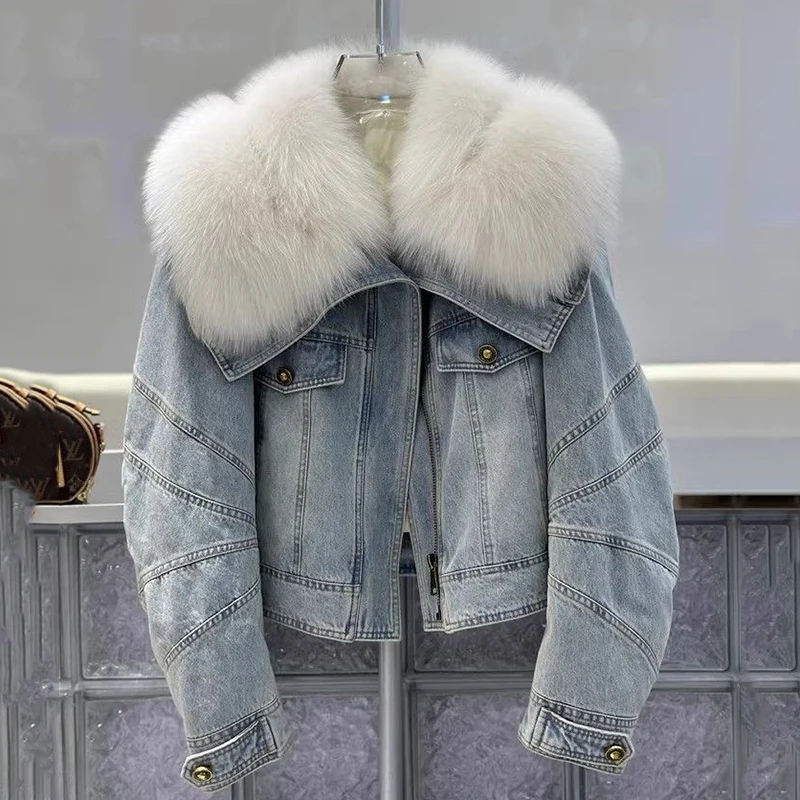 Winter Warm Women Suede Faux Fur Jacket Streetwear Female Moto Biker Parka Loose Thick Coat Fashion Autumn Winter Outwear