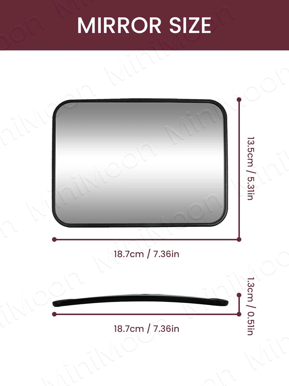 1pc Shatterproof Baby Car Mirror, Universal Rearview for Safe Monitoring of Car Seat, Easy to Install