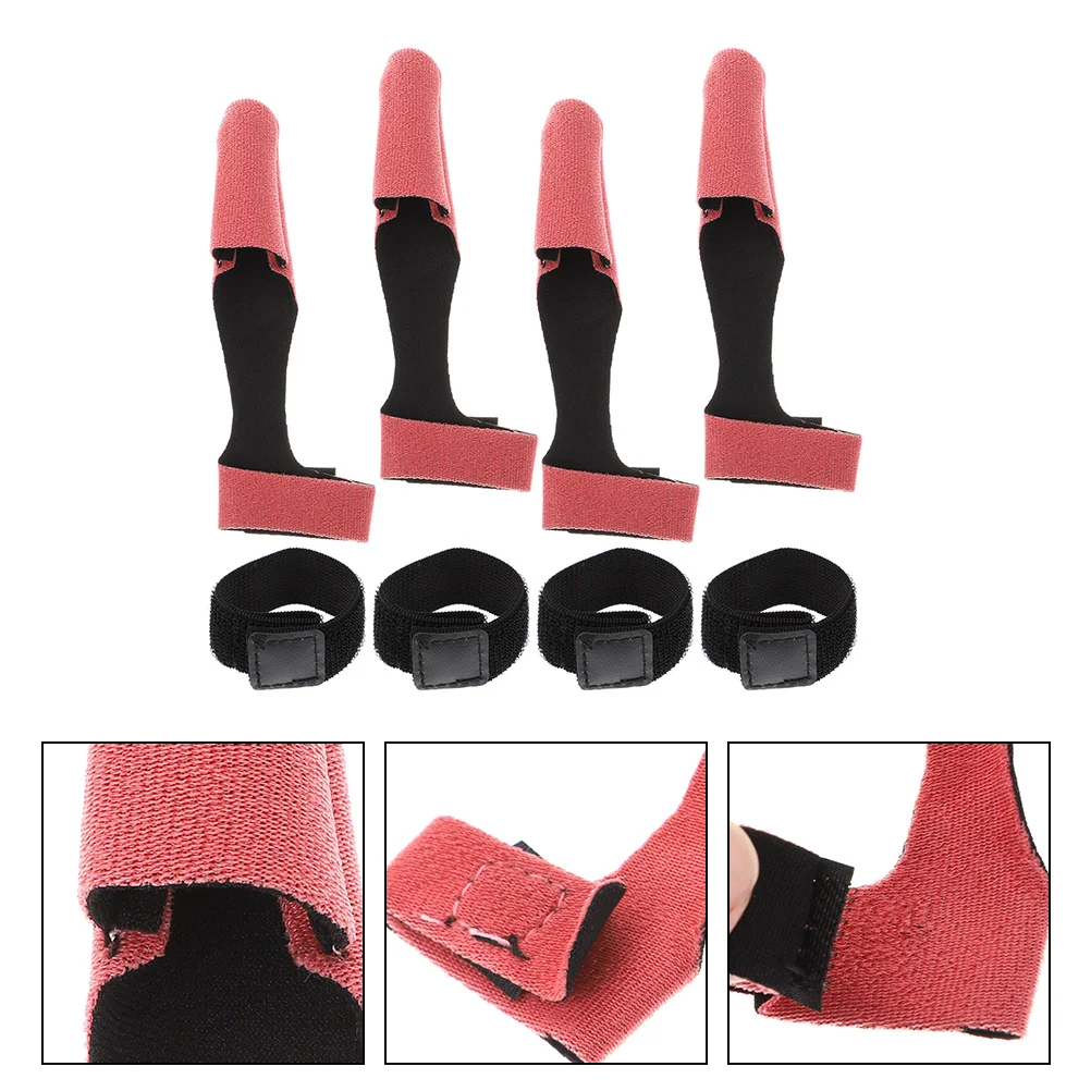 

4 Sets Fishing Rod Protectors Soft Covers for Red Poles Protective Sleeves Fishing Supplies Portable Outdoor Use