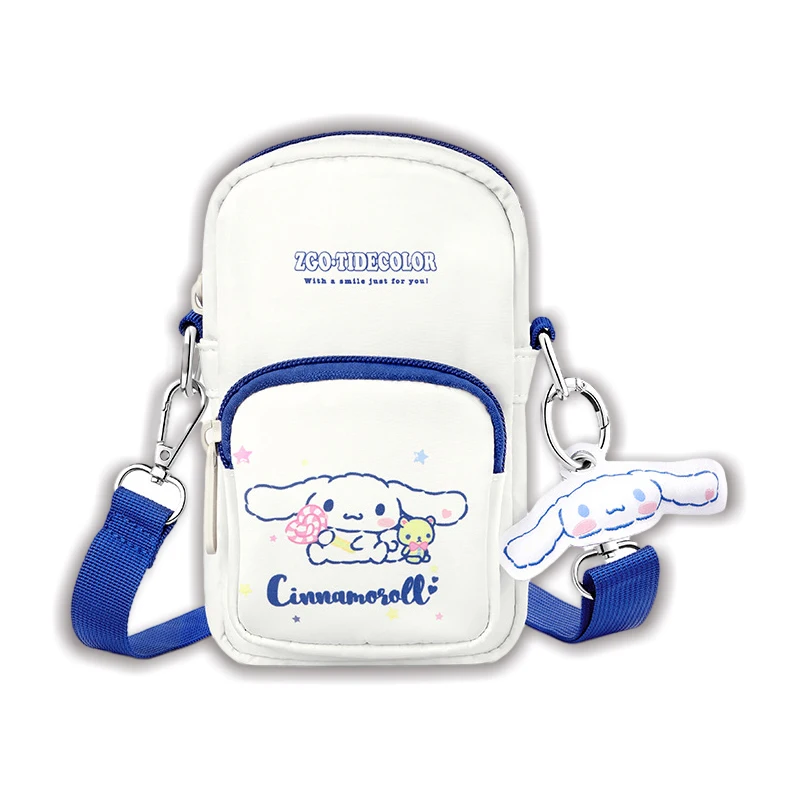 

Sanrio Cinnamoroll Kuromi MyMelody Phone Coin Purse Cartoon Cute Anime Adjustable Portable Shoulder Messenger Bag Birthday Gifts