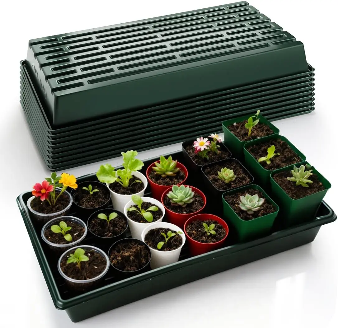 

Упаковка из 10 сверхмощных стартовых лотков для семян 1020, без отверстий, многоразовых для размножения растений и проращивания растений