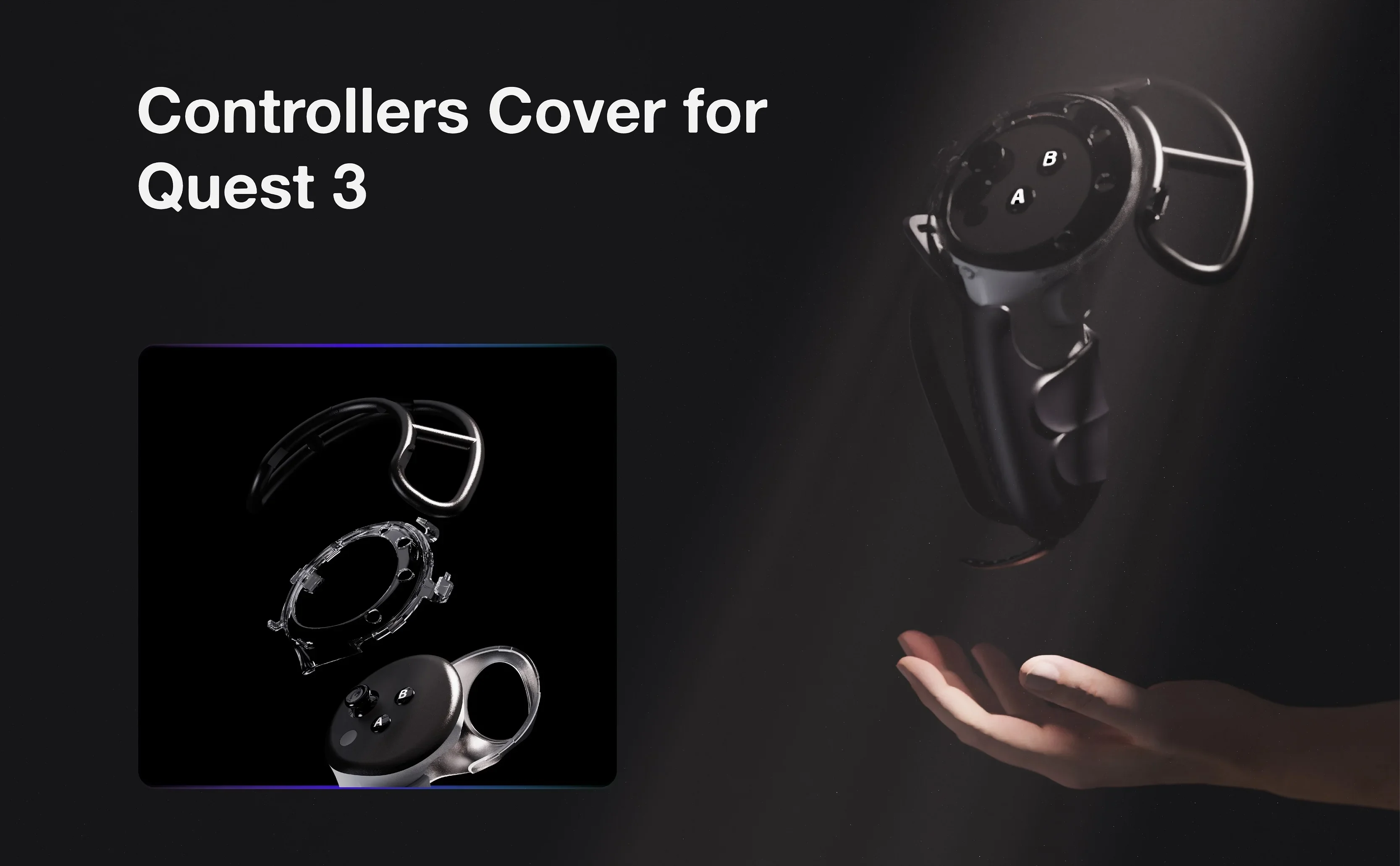 Für Quest 3S Controller Gaming VR Zubehör Erweiterte Schutzhülle für Meta Quest 3 Touch Controller Schutzhülle