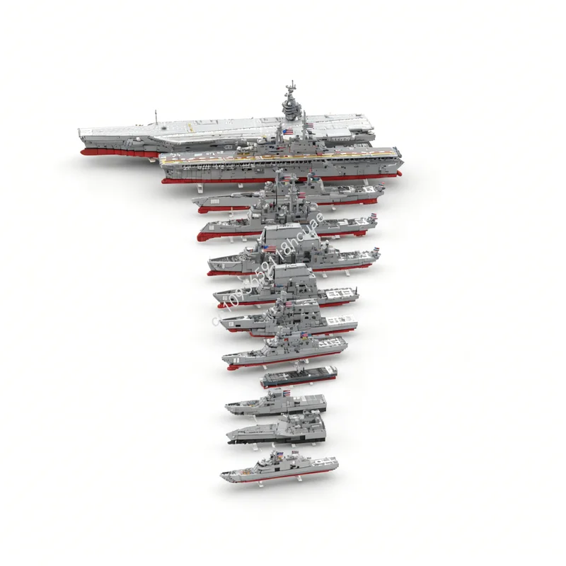 

15639 шт. MOC, модель военно-морского флота США, строительные блоки, архитектура, рождественские подарки, идея игрушки, образовательный кирпич для детей