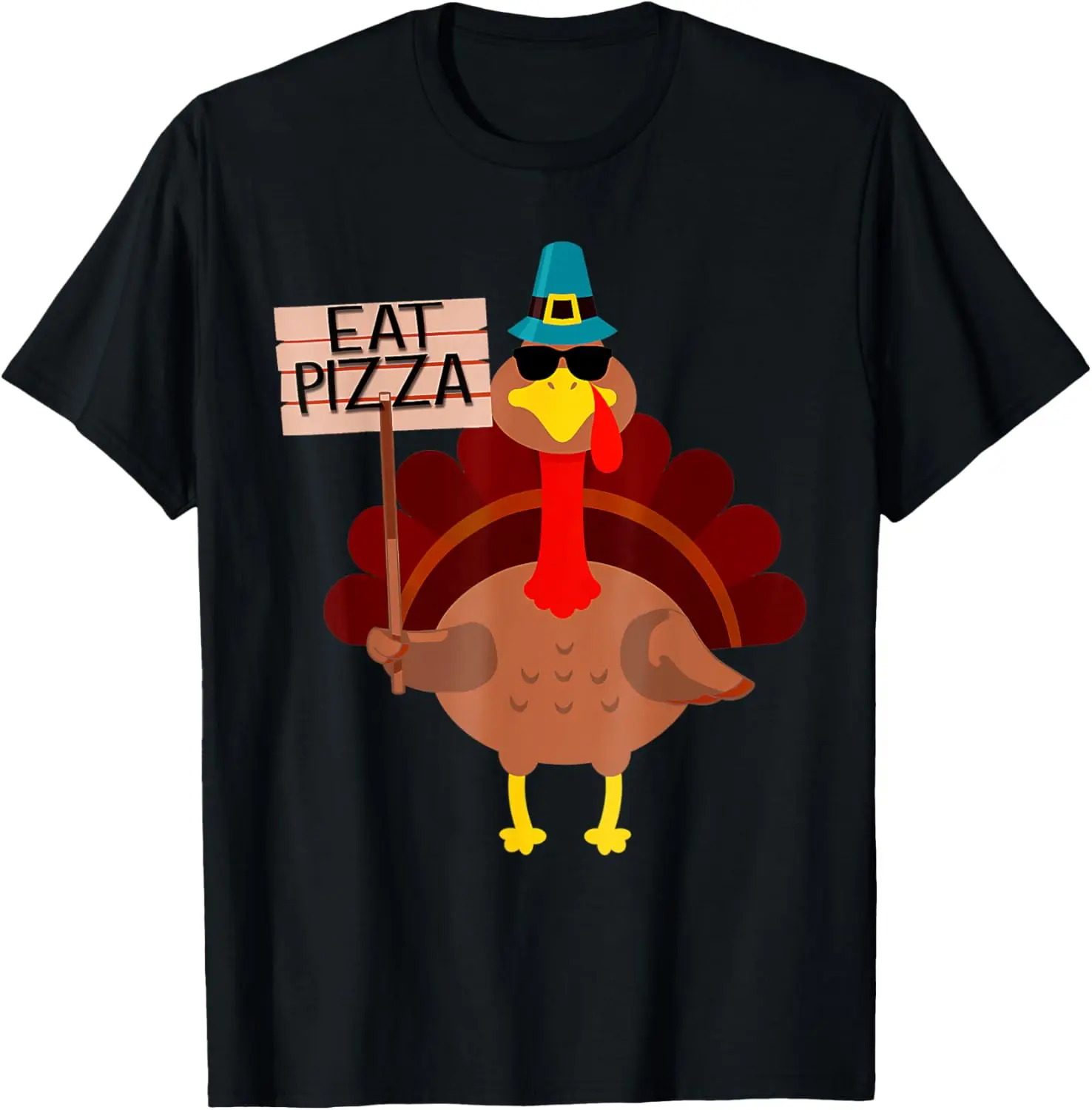 Turquía Eat Pizza adultos veganos niños divertidos regalos de Acción de Gracias camiseta