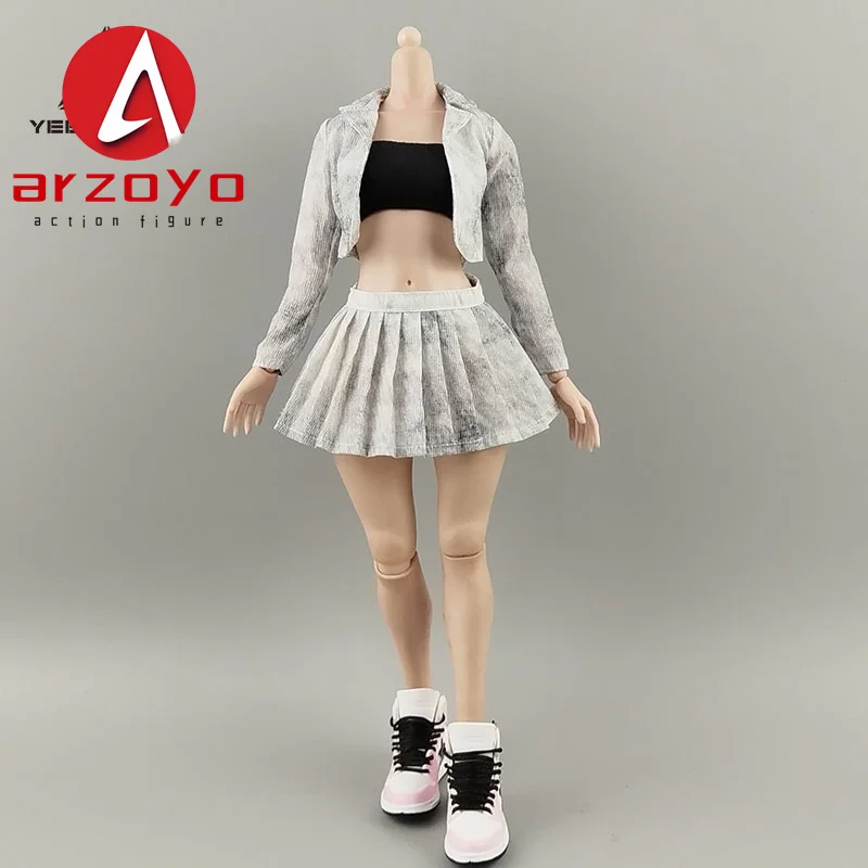 1/6 สั้นชุดกางเกงขาสั้นจีบกระโปรงยาวกางเกงเสื้อผ้ารุ่น 12 ''BJD AT202 ทหารหญิง Action Figure Body