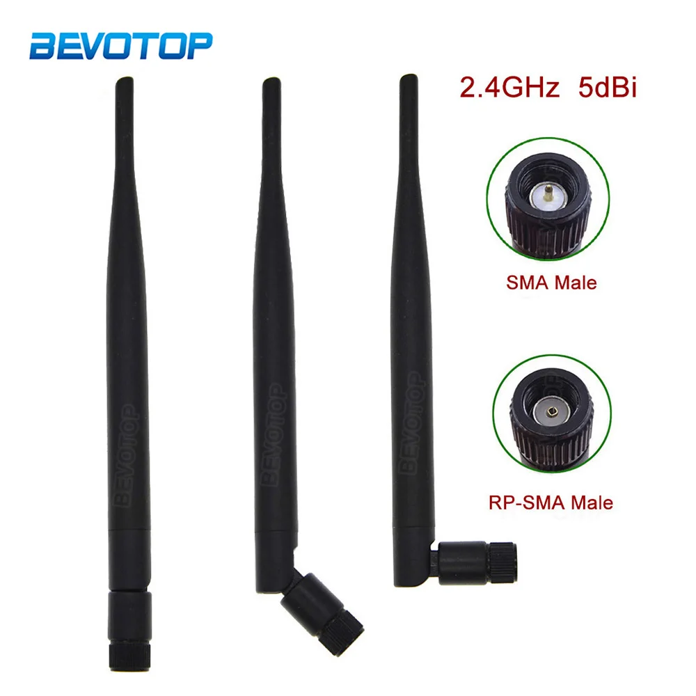 

50 Sets/Lot 2.4GHz 5dBi WIFI Antenna Aerial SMA/RP SMA Male Connector Wifi Antenna for Wireless Router Antennas +15cm Cable