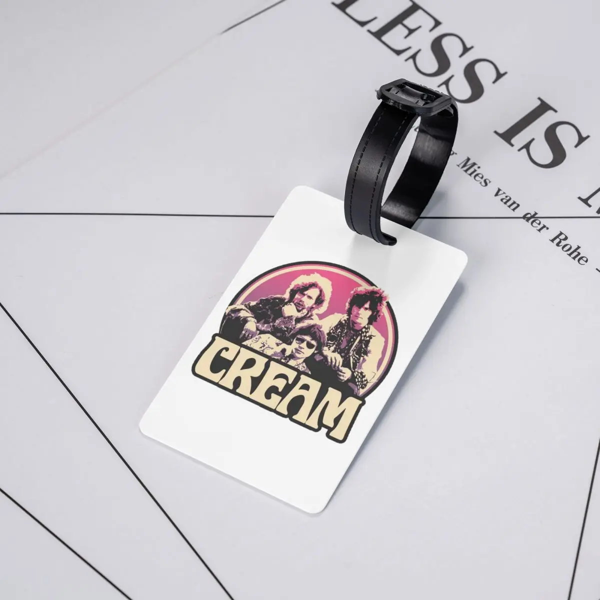 

Cream Band Luggage Tags Suitcase Accessories Travel Baggage Boarding Tag Label Holder ID Name Address