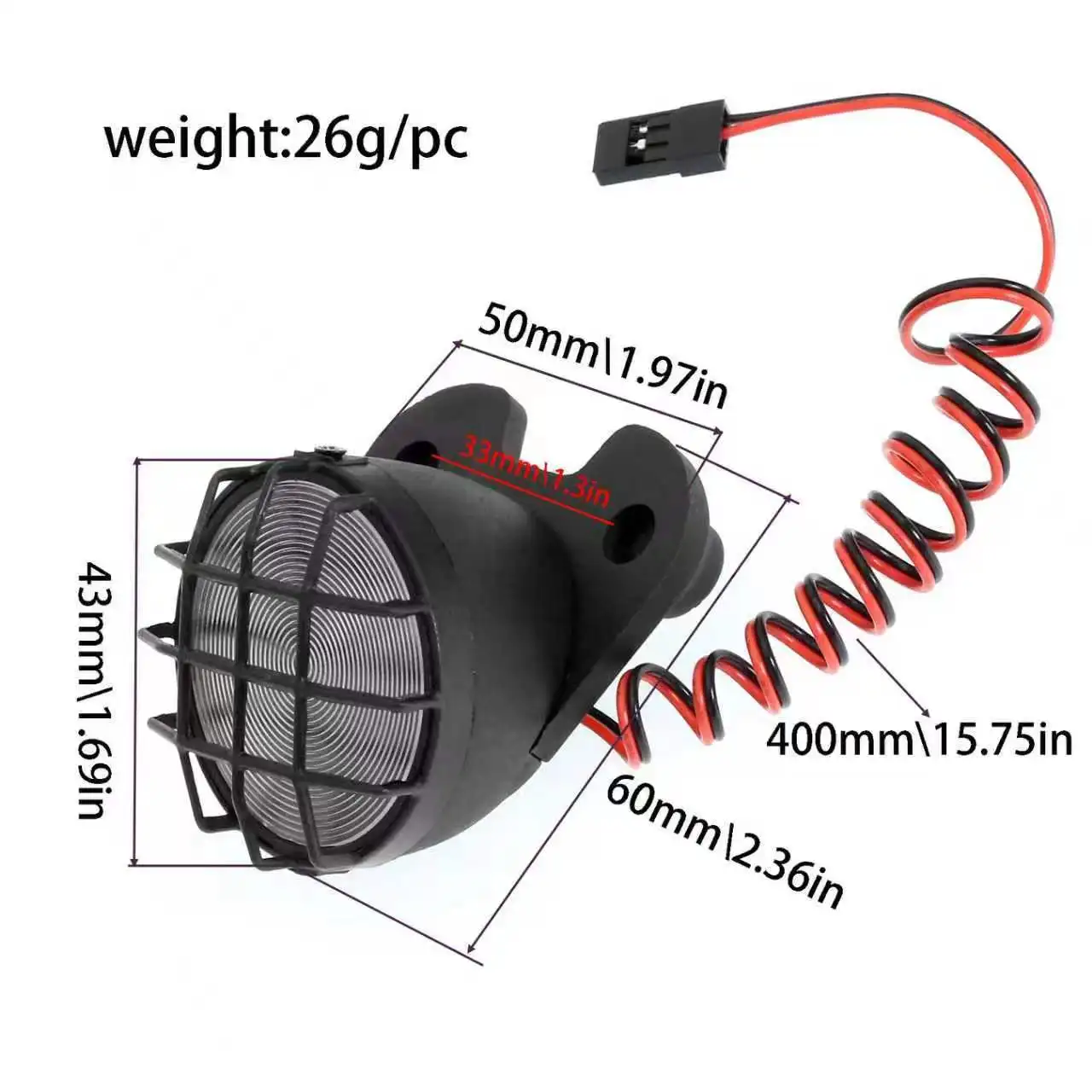 LOSI 1/4 Promoto-MX 오토바이 전조등 업그레이드 부품 액세서리용 LED 헤드라이트 램프