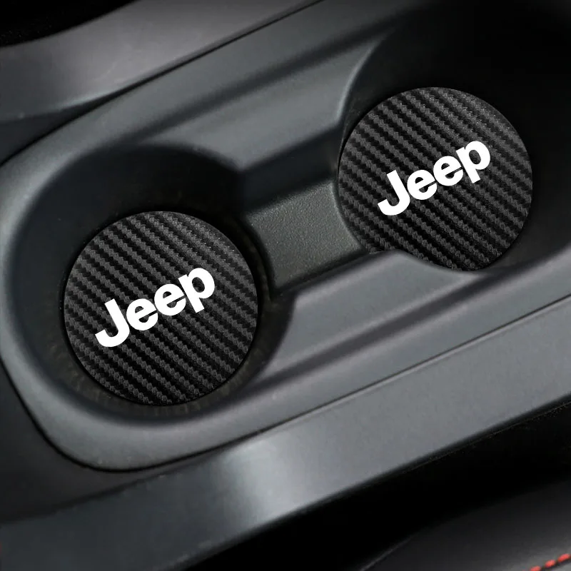 Auto Wasser Tasse Slot Pad Silica Gel Weiche Matte Auto Zubehör Für Jeep Renegade Kompass Grand Cherokee Wrangler Patriot Rubicon