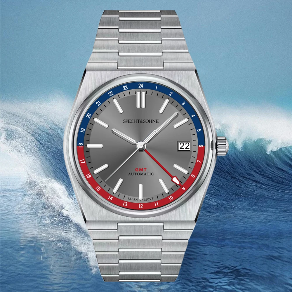 2024 Luxury Brand Mens Watches Automatic Mechanical Watch NH34 GMT Sapphire Crystal 37MM Stainless Steel Watch 50M Waterproof