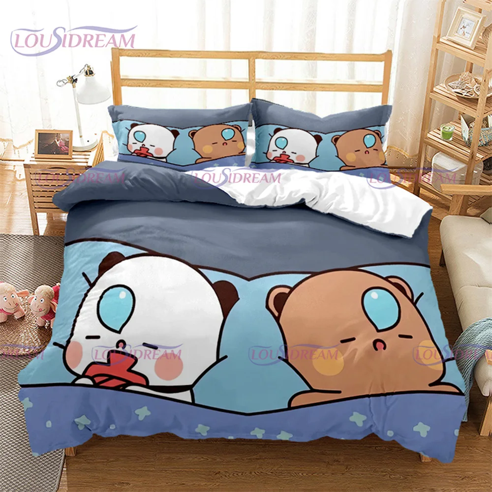 3pcs Bedding Set Cartoon Bubu and Dudu Series Design Home Textile Duvet Cover Pillow Case Kid Teen Girl Bedding Lover Covers Set