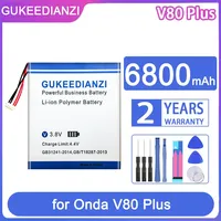 GUKEEDIANZI Replacement Battery V80 Plus (5-Wire Plug) 6800mAh for Onda V80Plus OC801 OI100 V80SE OI101