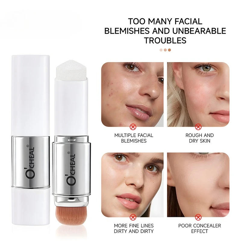 Warmer Foundation-Stick, feuchtigkeitsspendender, leichter Concealer, aufhellender Hautton, ohne Make-up-Foundation-Stick auszuziehen