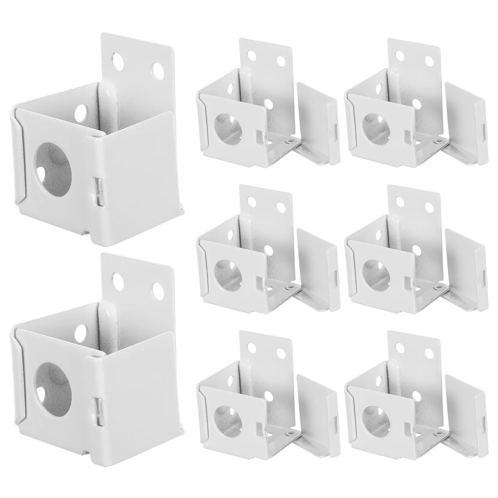 

8 шт. кронштейнов для штор и жалюзи, 1 дюйм, белые, металлические, низкопрофильные, для монтажа в коробку, запасные части для карнизов оконных жалюзи