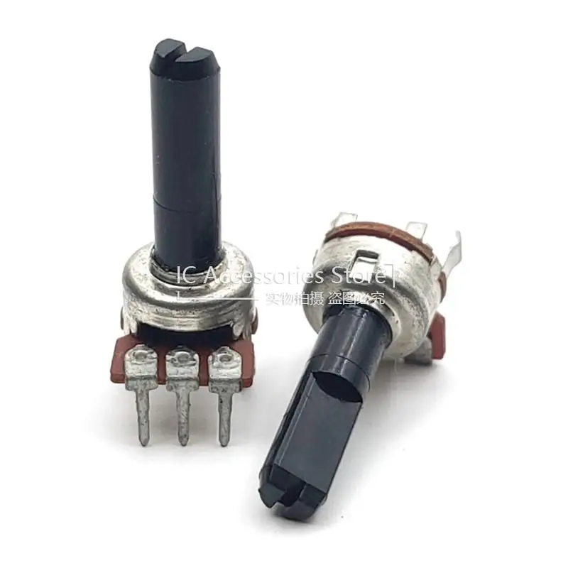5PCS 121 Type B10K B103 B20K B203 B50K B503 B100K B104 Single Audio Power Amplifier Potentiometer 3Pin Half Shaft 20MM