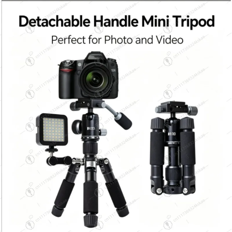 Mini Aluminum Camera Phone Tripod Stand, Lightweight Metal Support Bracket for Selfie Vlog Live Video Shooting