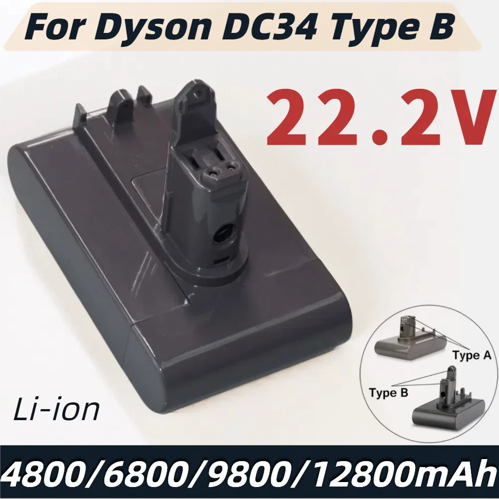 

For Dyson DC35 DC45 DC31B DC34 DC44 Animal DC56 DC57 DC31 Type-B Battery 22.2V 4.8/6.8/9.8/12.8Ah Li-ion Vacuum Battery Only Fit