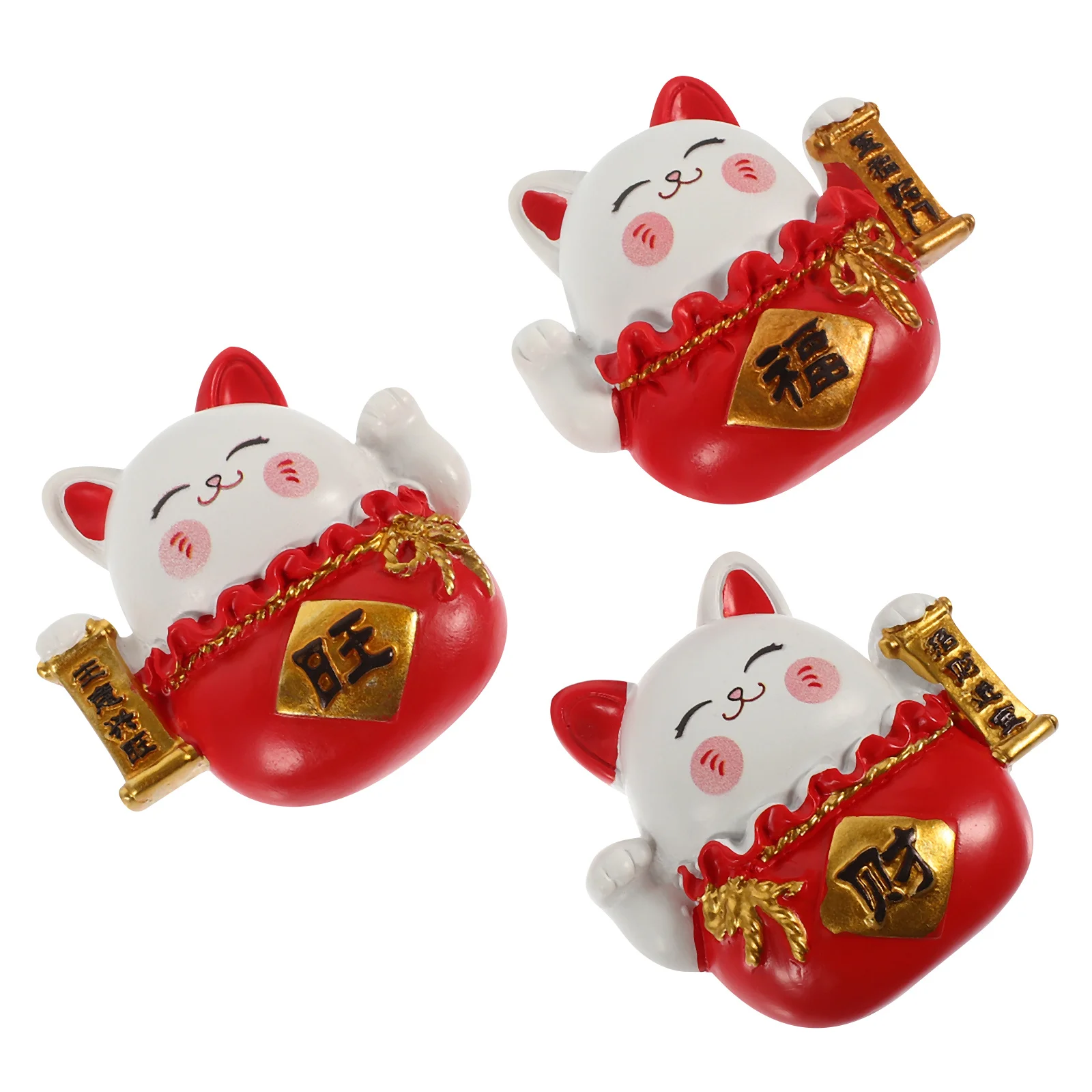 

3Pcs Mini Lucky Cat Fridge Magnets Strong Hold Refrigerator Magnets Decorative for Home Kitchen Whiteboard Decor