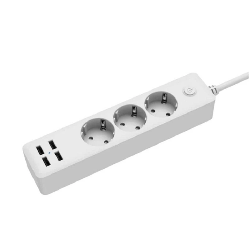 E56B MultiDevice Charging Station Power Strips with 4 USB Port and 150cm Cord