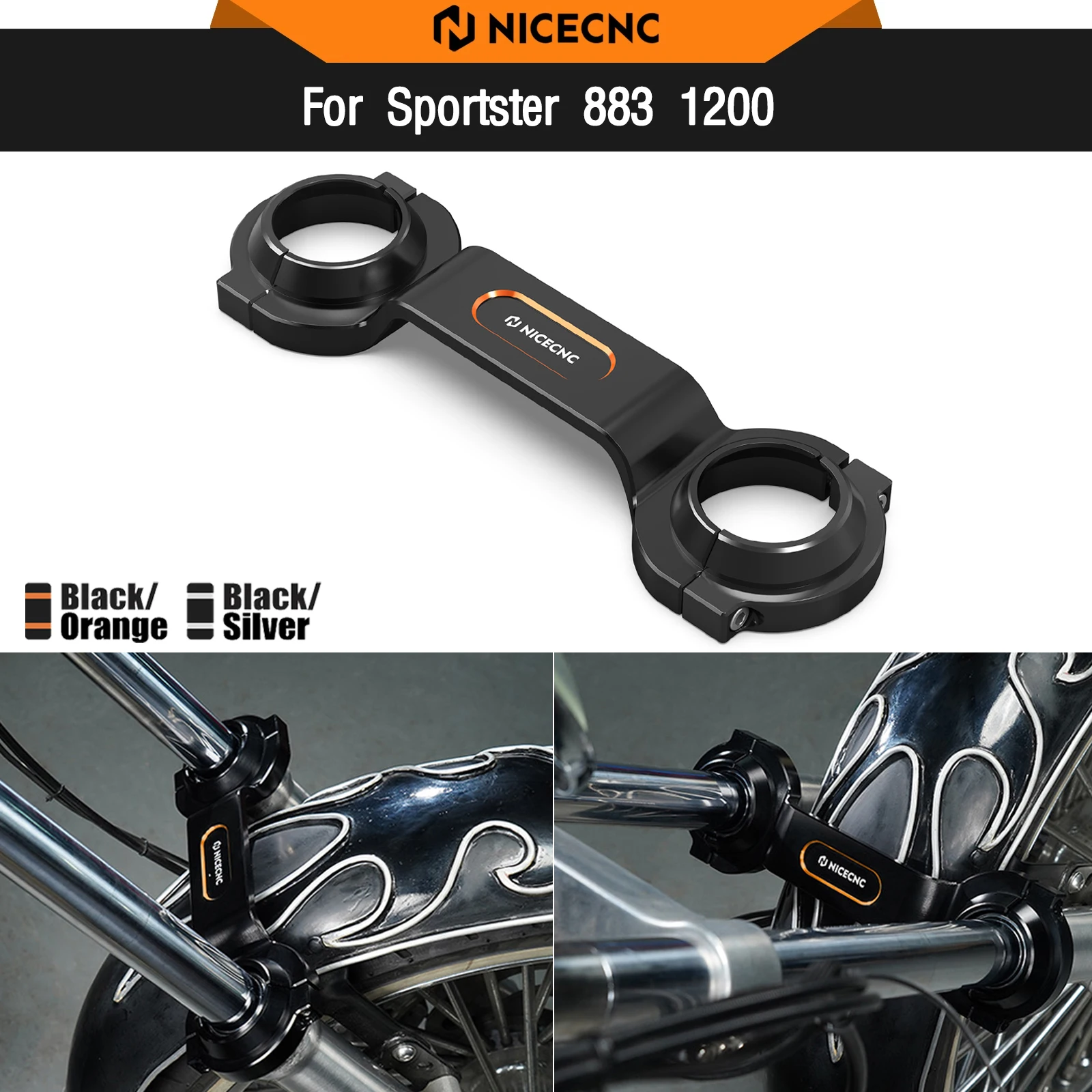 

For Harley Sportster 883 Low XL883L 2006-2009 Front Fork Brace Fork Stabilizer Sportster 1200 Custom XL1200C XL883N XL1200NS
