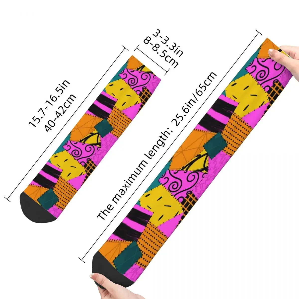 Funny Crazy Sock for Men Sallyesque Hip Hop Harajuku Happy Pattern Printed Boys Crew Sock Casual Gift