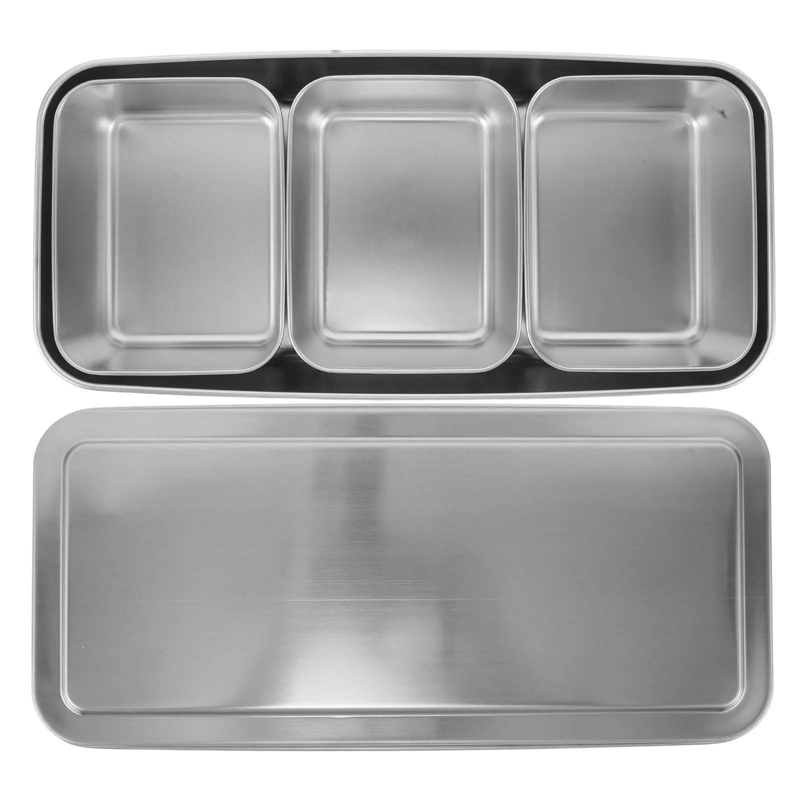 

Stainless Steel 3 Section Spice Box Compact Seasoning Container for Kitchen Pantry Outdoor Use Freshness Keeper