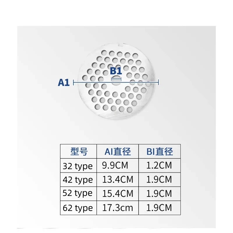 32/42/52/62 Type Meat Grinder Hole Plate Knife Mincing Machine Parts Manganese Steel Meat Pore Plate